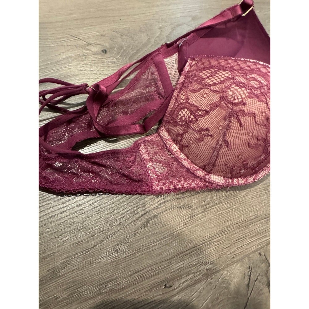 Victorias Secret Lace RacerBack Bombshell Push Up Bra Size 32A - Picture 5 of 10